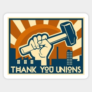 Thank You Unions Sticker